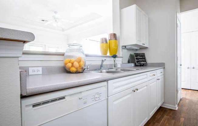 Cabinets and appliances at Wynnewood Farms Apartments, Overland Park, Kansas