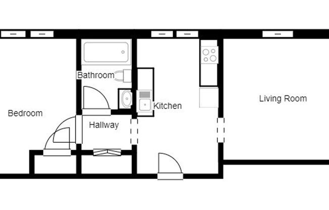 1 bed, 1 bath, 493 sqft, $1,250, Unit 304