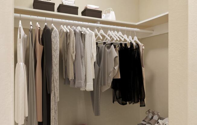 Closet at SunVilla Apartments in Mesa Arizona