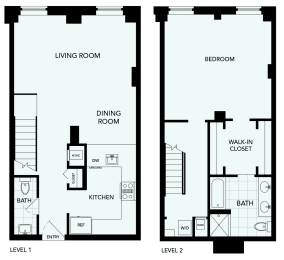 1 bed, 1.5 baths, 1,115 sqft, $3,370