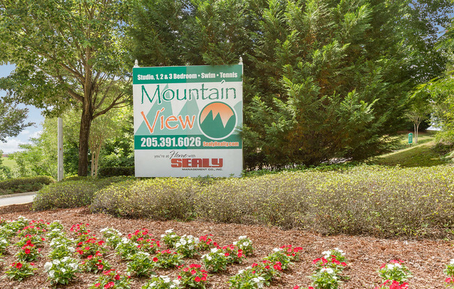 Mountain View Apartment Homes, Tuscaloosa, AL, Entrance Sign