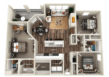 3 beds, 2 baths, 1,309 sqft, $1,807