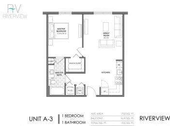 1 bed, 1 bath, 702 sqft, $2,224