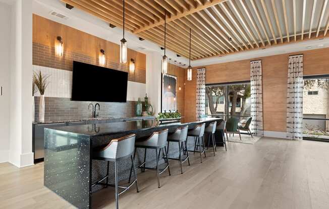 kitchen area at ironridge at hill country village apartments