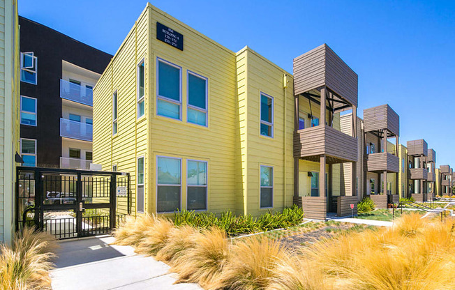 Exterior of community building and landscaping