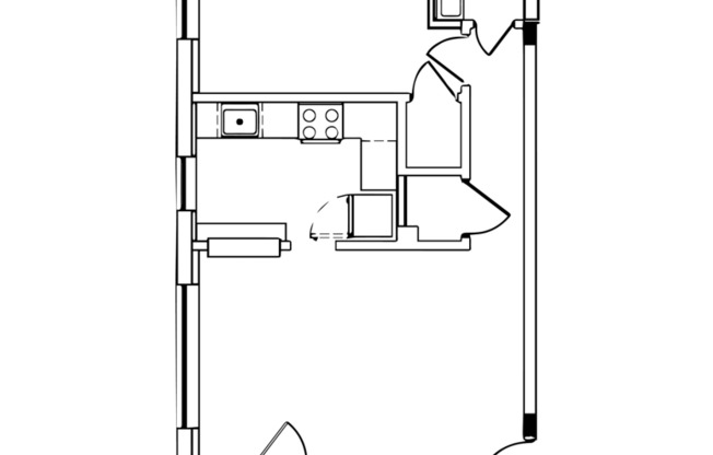 1 bed, 1 bath, 613 sqft, $1,530