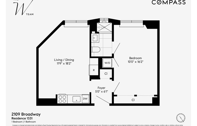 1 bed, 1 bath, 553 sqft, $5,650, Unit 1331