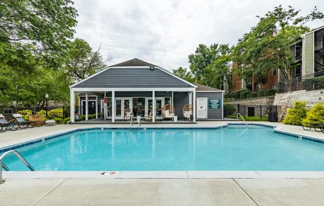 the swimming pool at our apartments