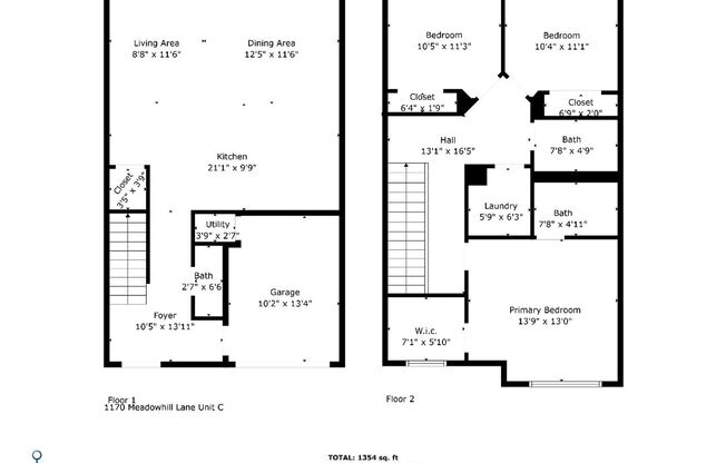 3 beds, 2.5 baths, 1,395 sqft, $1,695, Unit B