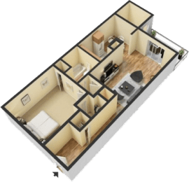 1 bed, 1 bath, 720 sqft, $919