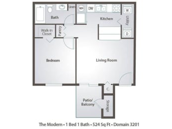 1 bed, 1 bath, 524 sqft, $1,135
