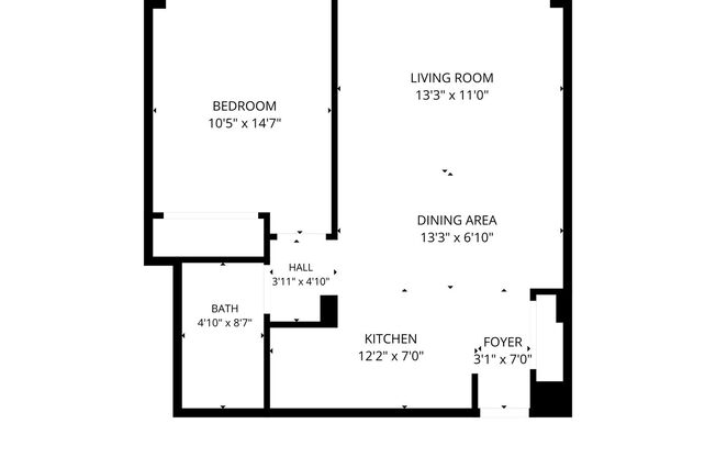 1 bed, 1 bath, 700 sqft, $2,000, Unit 418-1304