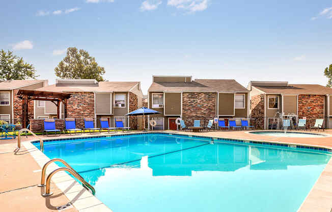 the swimming pool at our apartments