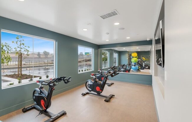 Fitness center with cardio equipment