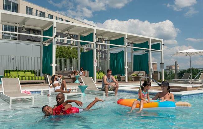 Swimming Pool with Lounge Chairs at The Pearl, Maryland, 20910