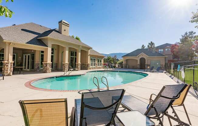 the swimming pool at our apartments