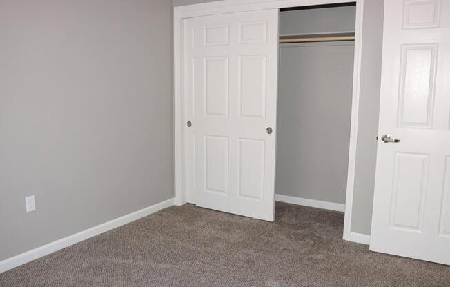 a close up of a door