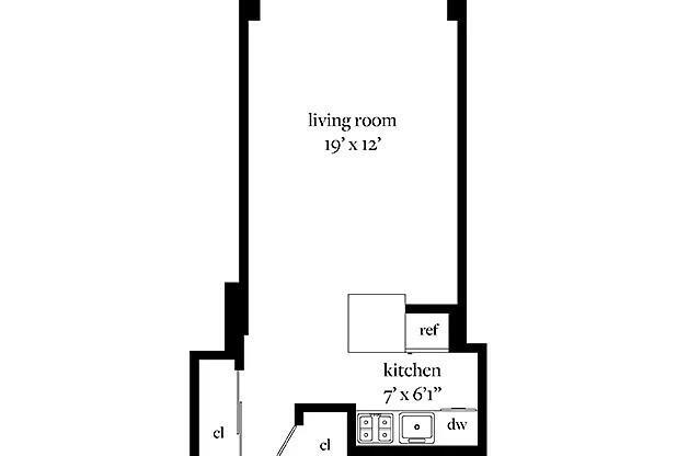Studio, 1 bath, $3,250, Unit 6E