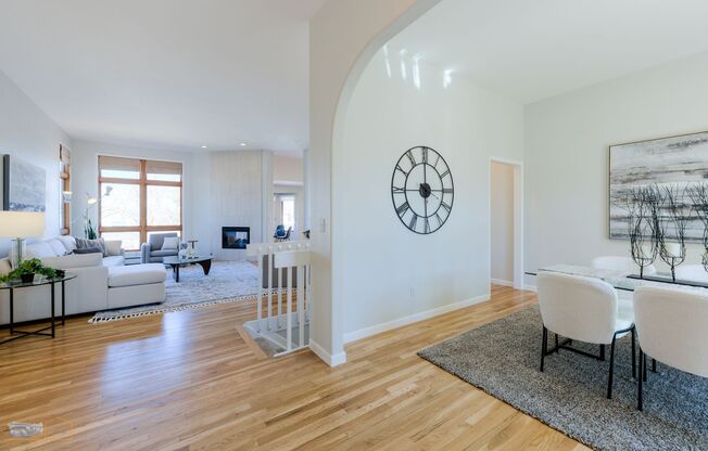 Breathtaking Waneka Lake Ranch with Mountain Views, Designer Finishes & Walk-Out Lower Level