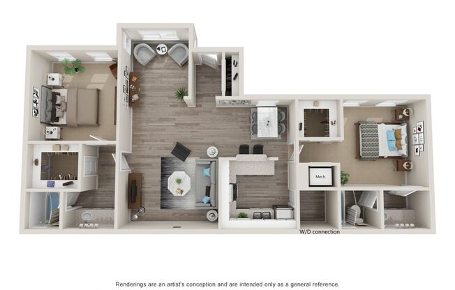 2 beds, 2 baths, 1,150 sqft, $1,599, Unit 0603