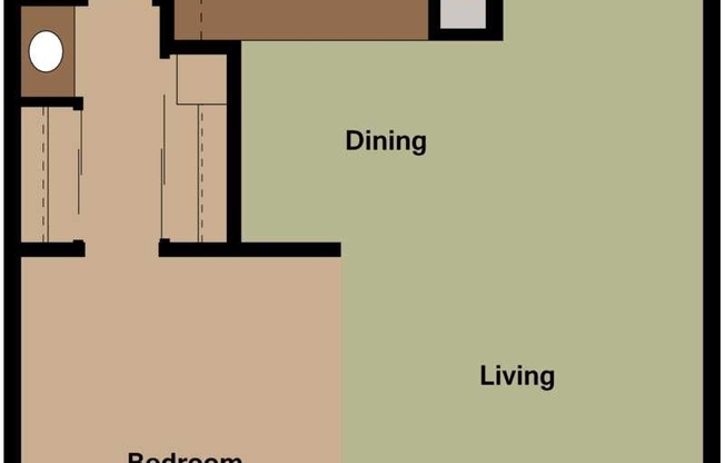 Studio, 1 bath, 595 sqft, $1,598, Unit 105