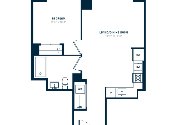 1 bed, 1 bath, 638 sqft, $4,136, Unit 18C