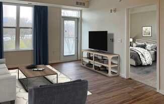 Living room area at Preserve at Shady Oak Apartments, Minnetonka , MN