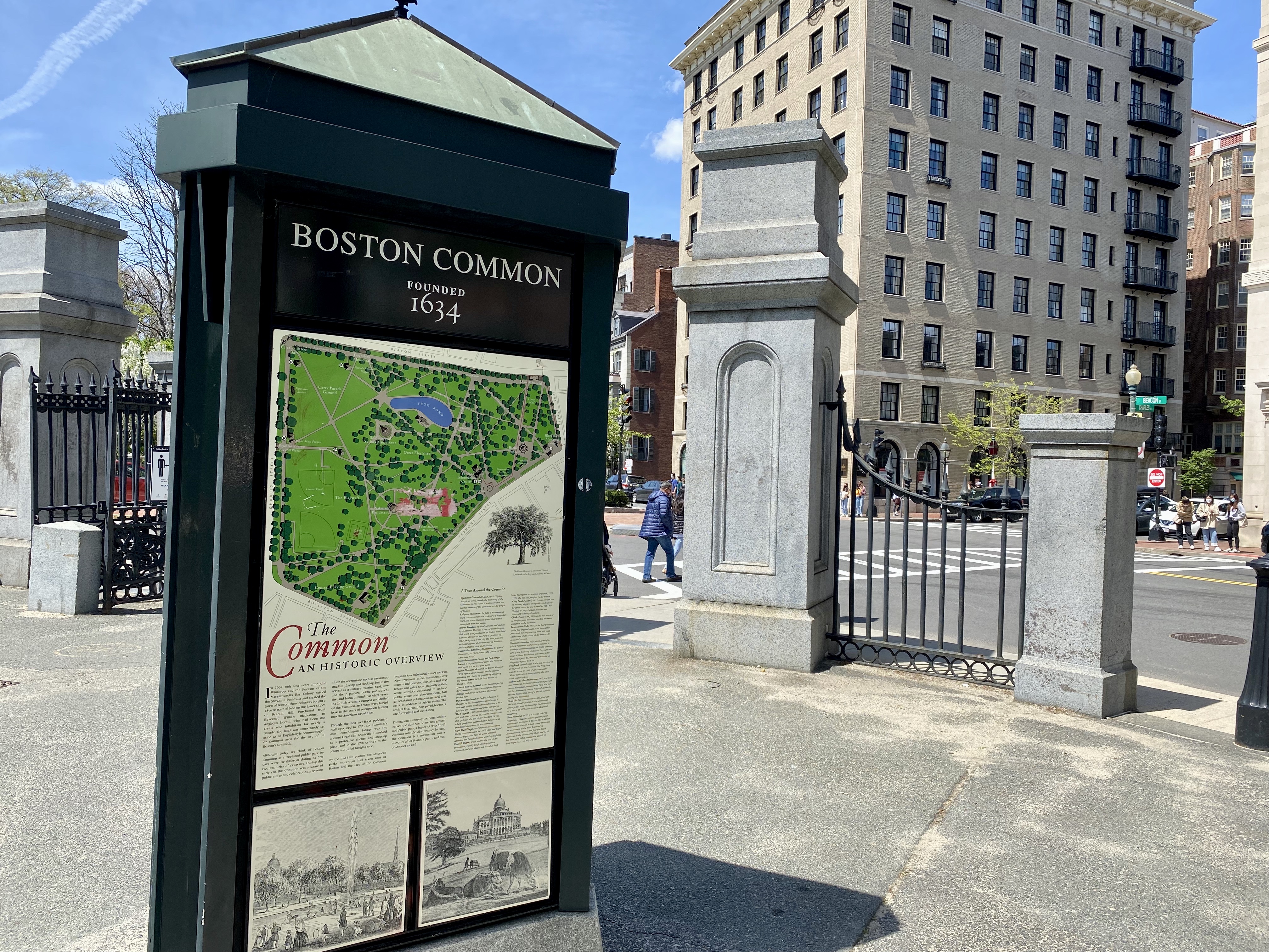 Boston Common Sign in Beacon Hill, MA