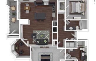 2 beds, 2 baths, 1,438 sqft, $1,861
