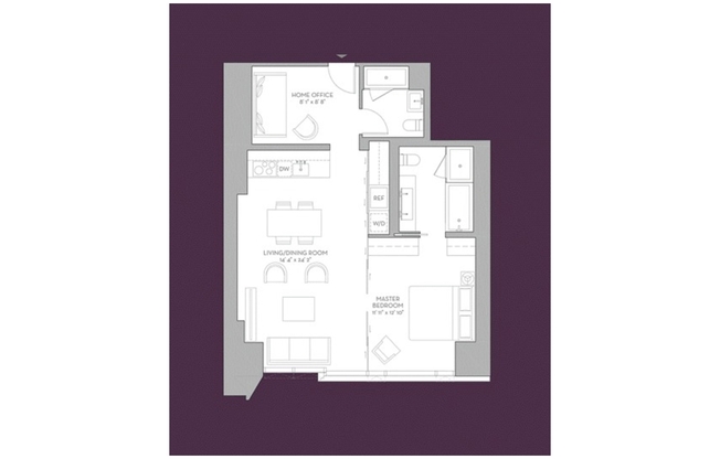 1 bed, 2 baths, 904 sqft, $6,700, Unit 9D