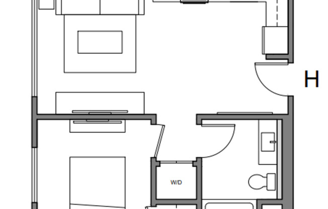 1 bed, 1 bath, 510 sqft, $2,895, Unit 508