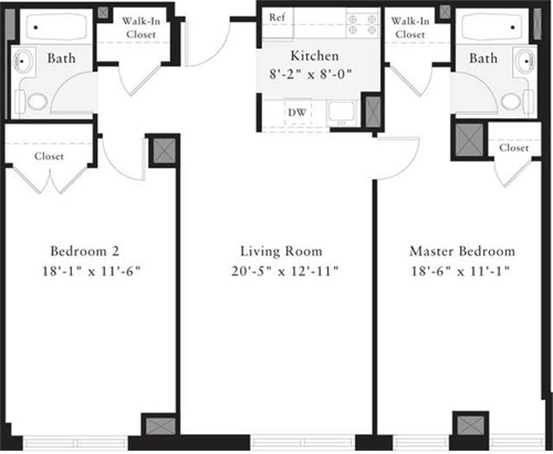 2 beds, 2 baths, 1,063 sqft, $4,313, Unit 0302