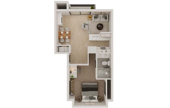 1 bed, 1 bath, 750 sqft, $1,398, Unit B302
