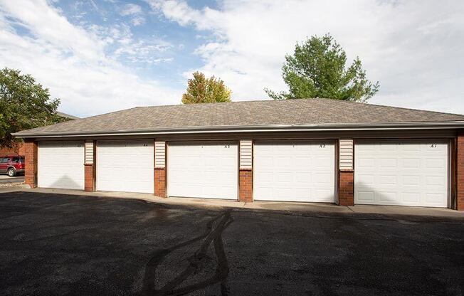 a garage with a roof that has been replaced with a new roof