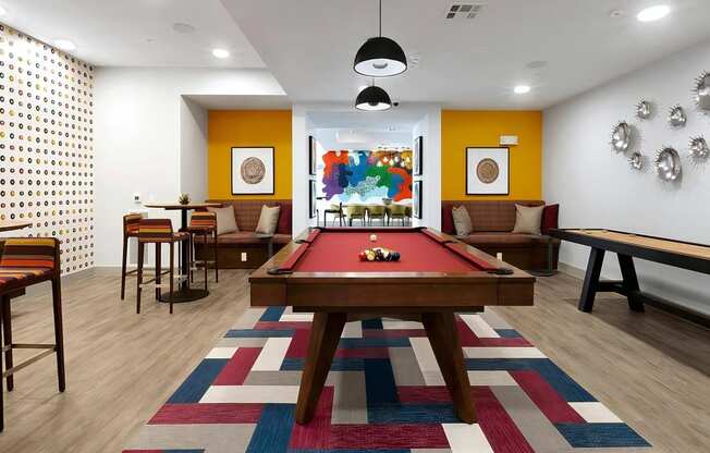 Modern Clubroom with Pool Table