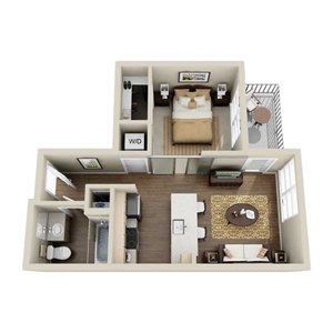 1 bed, 1 bath, 515 sqft, $2,350