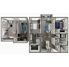 2 beds, 2 baths, 1,396 sqft, $2,045