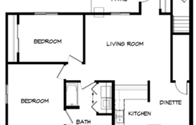 2 beds, 1 bath, 1,080 sqft, $1,335, Unit 117