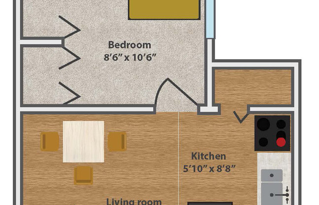 1 bed, 1 bath, 418 sqft, $1,005, Unit 219-309R