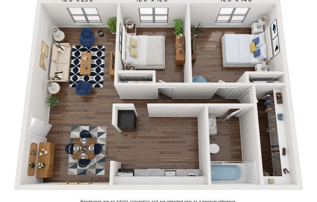 2 beds, 1 bath, 894 sqft, $1,327