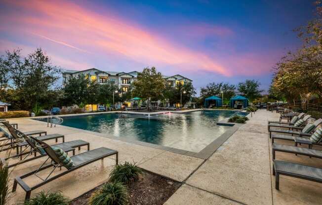 Landmark Conservancy Pool with Lounge Chairs