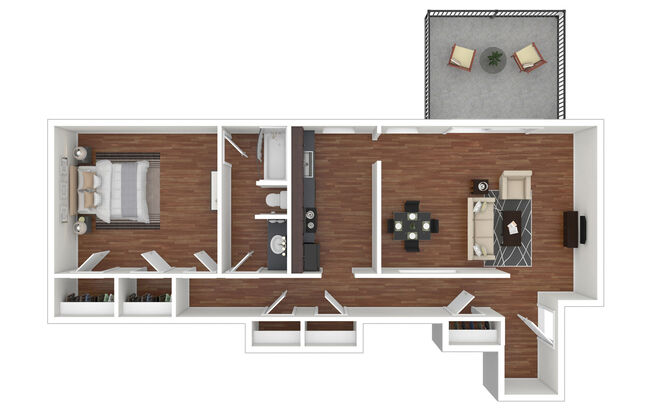 1 bed, 1 bath, 1,034 sqft, $1,545