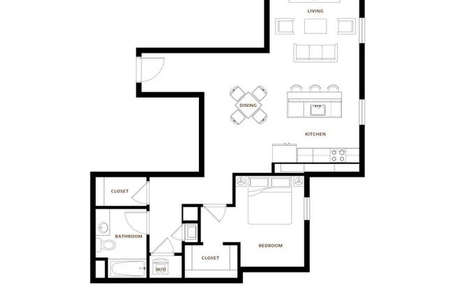 1 bed, 1 bath, 767 sqft, $4,000, Unit 109