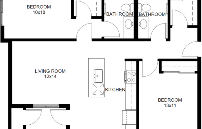 2 beds, 2 baths, 1,045 sqft, $1,799, Unit B302