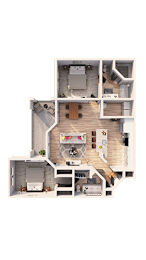 2 beds, 2 baths, 1,106 sqft, $1,656