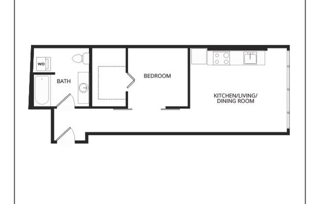 1 bed, 1 bath, 621 sqft, $1,895, Unit 302