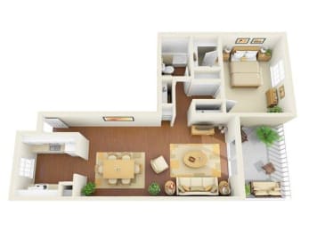 1 bed, 1 bath, 975 sqft, $1,499