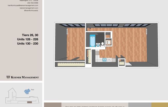 1 bed, 1 bath, 600 sqft, $3,000, Unit 0226