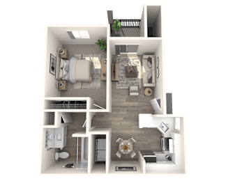 1 bed, 1 bath, 624 sqft, $1,199
