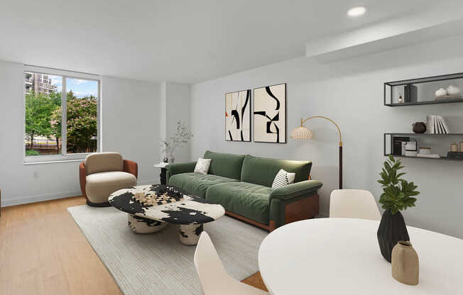 Living Room with Hard Surface Flooring
